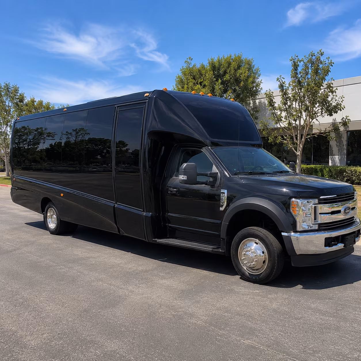 Bellevue Private Event Transportation party bus exterior