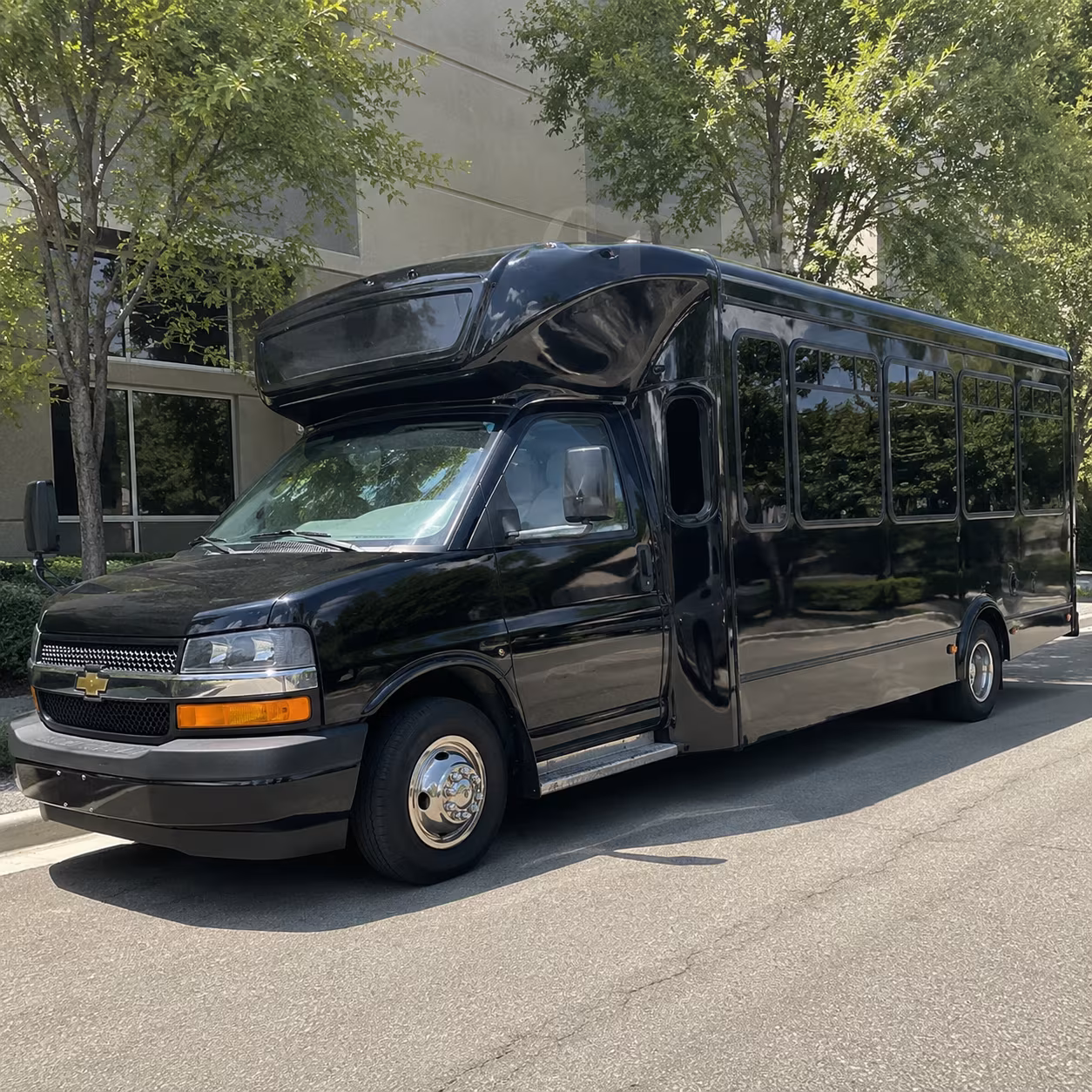 Bellevue Private Event Transportation party bus exterior