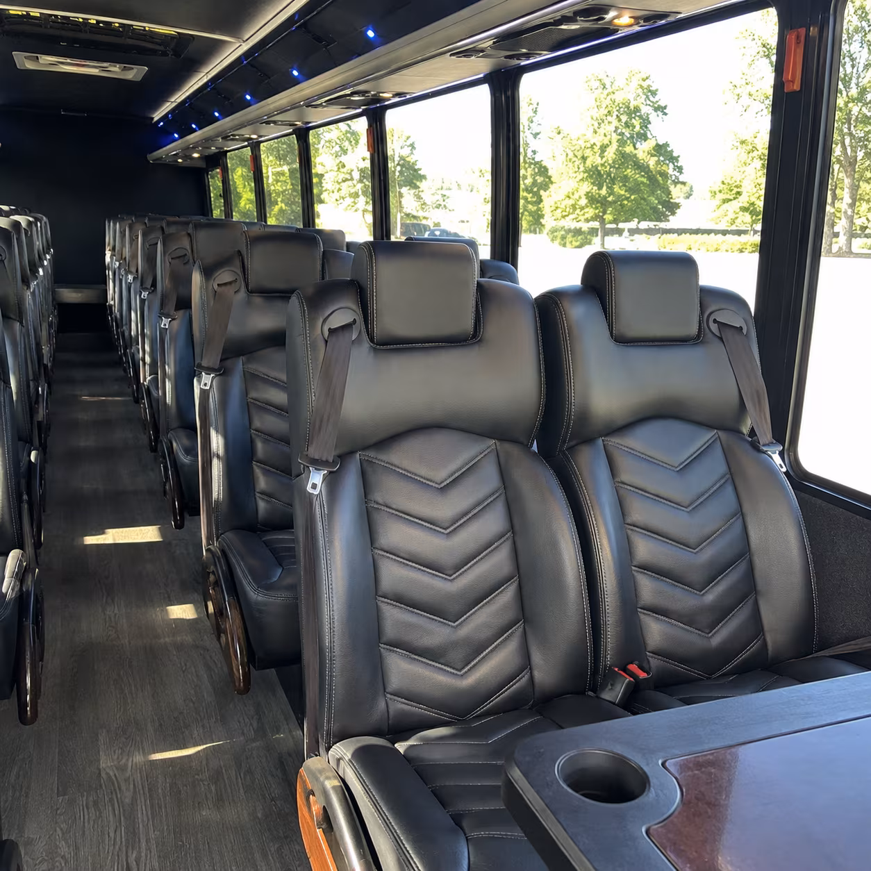 Bellevue School Event Transportation party bus exterior