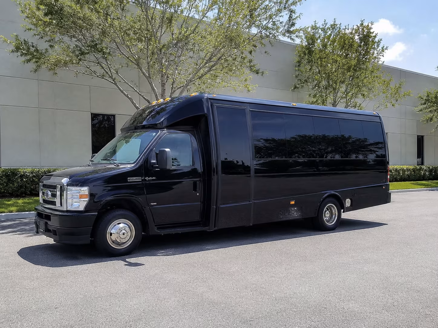 Bellevue School Event Transportation party bus exterior