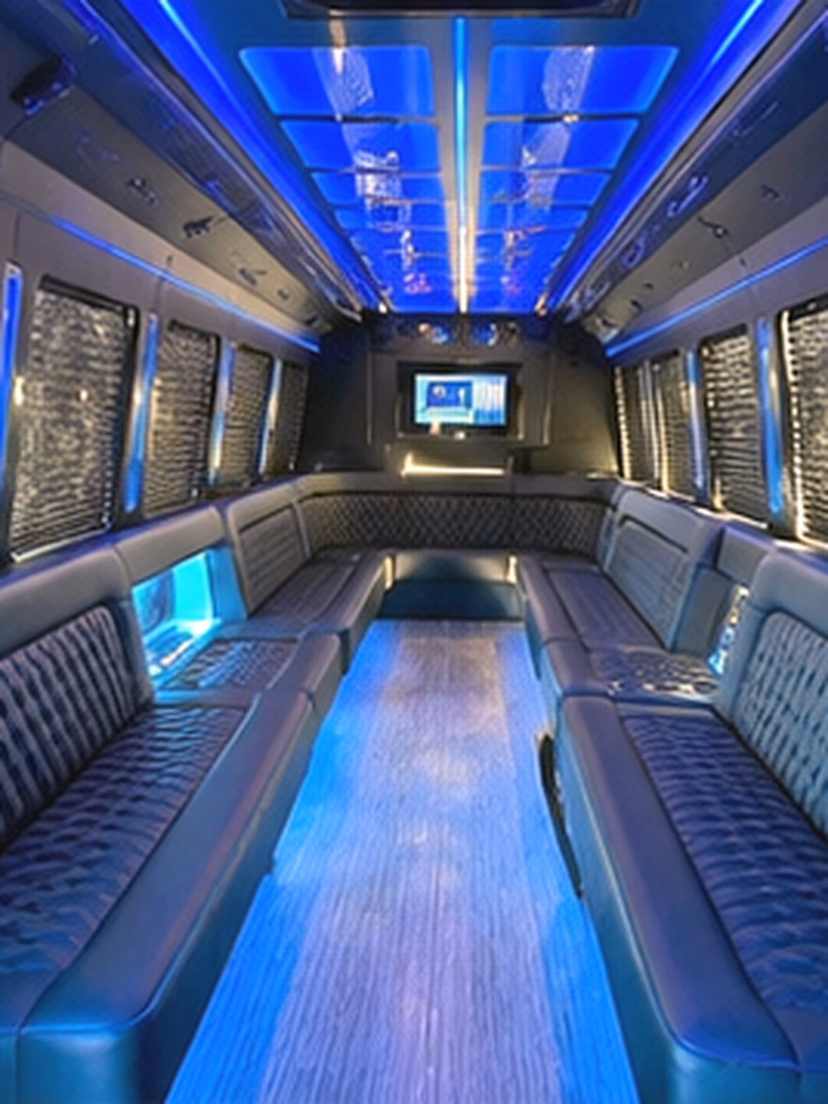 Bellevue Sporting Event Transportation party bus interior
