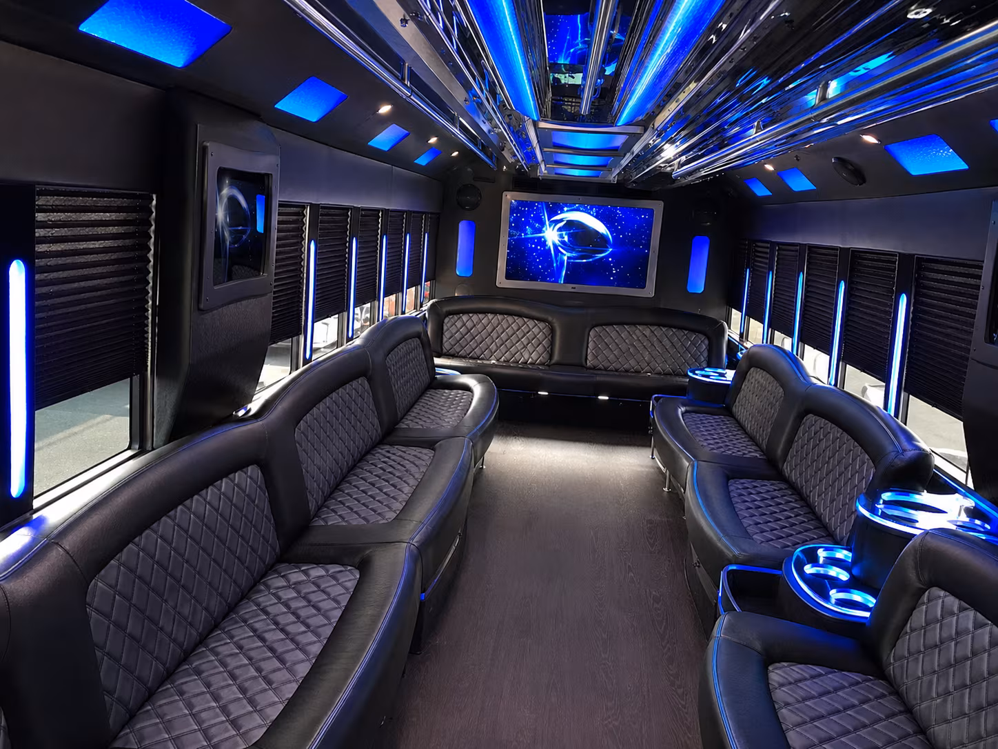 Bellevue Wedding Transportation party bus exterior