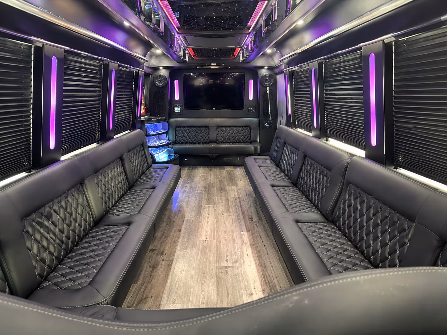 Bellevue Wedding Transportation party bus exterior