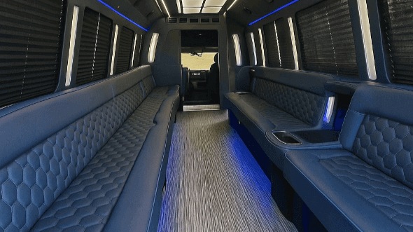 Interior of Bellevue Party Bus Company's 28 Passenger Party Bus in Bellevue