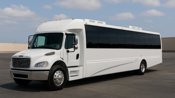 Exterior of Charter Bus Company Redmond's 28 Passenger Party Bus in Redmond