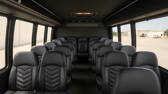 Interior of Charter Bus Company Bellevue's 35 Passenger Minibus in Bellevue