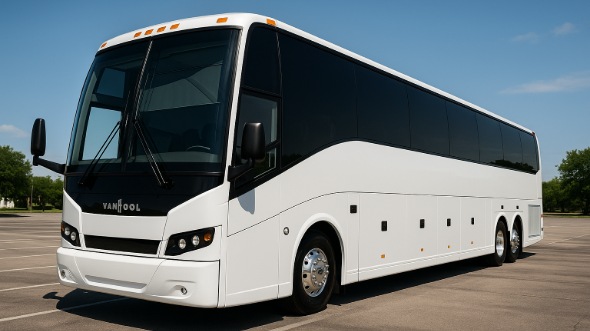 Exterior of Charter Bus Company Everett's 50 Passenger Party Bus in Everett