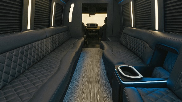 50 passenger party bus interior