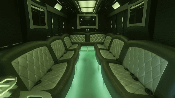 bellevue 20 passenger party bus interior